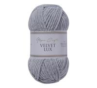Utopia Crafts Velvet Lux Chenille Super Soft Chunky Yarn for Knitting and Crochet 100g (1, Grey)