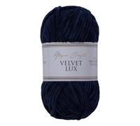 Utopia Crafts Velvet Lux Chenille Super Soft Chunky Yarn for Knitting and Crochet 100g (1, Midnight Blue)