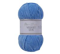 Utopia Crafts Velvet Lux Chenille Super Soft Chunky Yarn for Knitting and Crochet 100g (1, Sky Blue)