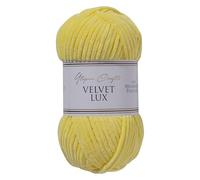Utopia Crafts Velvet Lux Chenille Super Soft Chunky Yarn for Knitting and Crochet 100g (1, Sun Yellow)