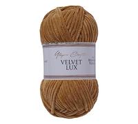 Utopia Crafts Velvet Lux Chenille Super Soft Chunky Yarn for Knitting and Crochet 100g (1, Warm Brown)
