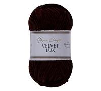 Utopia Crafts Velvet Lux Chenille Super Soft Chunky Yarn for Knitting and Crochet, 100g - 110m (Dark Brown)