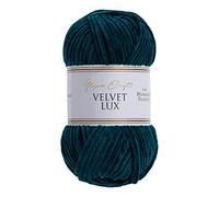 Utopia Crafts Velvet Lux Chenille Super Soft Chunky Yarn for Knitting and Crochet, 100g - 110m (Petrol Green)