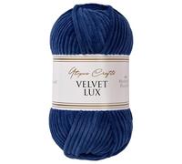 Utopia Crafts Velvet Lux Chenille Super Soft Chunky Yarn for Knitting and Crochet, 100g - 110m (Sovereign Midnight)