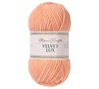 Utopia Crafts Velvet Lux Chenille Super Soft Chunky Yarn for Knitting and Crochet 100g (Apricot Bloom)