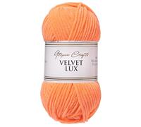 Utopia Crafts Velvet Lux Chenille Super Soft Chunky Yarn for Knitting and Crochet 100g (Soft Peach)
