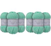 Utopia Crafts Velvet Lux Chenille Super Soft Chunky Yarn for Knitting and Crochet Yarn 3X 100g (Pale Teal) (Pack of 2)