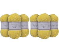 Utopia Crafts Velvet Lux Chenille Super Soft Chunky Yarn for Knitting and Crochet Yarn 3X 100g (Sun Yellow) (Pack of 2)