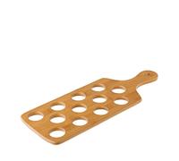 Utopia Creative Bar Brown Bamboo Shot Paddle holds 12 Glasses 16x6" (1 x 6)
