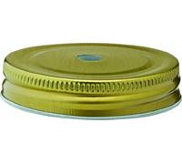 Utopia Drinking Jar Lids with Straw Hole Gold - Case of 24 | Mason Jar Lids, Lids for Drinking Jars, Tops for Drinking Jars