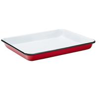 Utopia Eagle Enamel Red Serving Tray 11inch / 28cm - Retro Food Tray, Oven-to-Tableware
