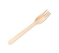 Economy Disposable Birch Wood Fork 16cm (Pack of 100) F90221-0