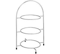 Utopia Chrome 3 Tier Cake Plate Stand 16.5inch / 42cm to hold 3x 23cm Plates | Cupcake Stand, Cake Display Stand Silver