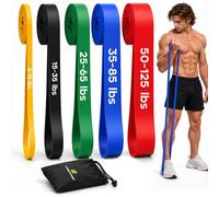 Utopia Fitness Pull Up Bands, Pull Up Resistance Bands Set of 5, Heavy Duty Pull Up Assistance Bands 8-125 lbs, Resistance Bands for Working Out, Strength Training, Physical Therapy for Men & Women
