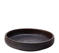 Utopia Fuji Low Dish 7inch / 18cm - Set of 6 - Oven Proof Black Terracotta Tapas Dish