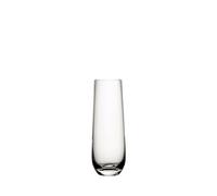 Utopia Hayworth Champagne Flutes 10.5oz / 300ml - Set of 6 | Elegant Ribbed Cut Glass Design | Vintage Style Prosecco & Champagne Glassware | Durable, Dishwasher Safe