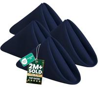 Utopia Home [24 Pack] Cloth Napkins 17 by 17 Inches, 100% Polyester Navy Blue Dinner Napkins with Hemmed Edges, Washable Napkins Ideal for Parties, Weddings and Dinners