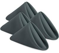 Utopia Home [24 Pack, Grey] Cloth Napkins 18x18 Inches, 100% Polyester Hemmed Edges, Washable and Reusable Ideal for Parties, Weddings and Dinners