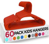 Utopia Home 60 Pack Kids Hangers - 11.5 Inch Plastic Baby Hangers for Closet - Ideal for Everyday Standard Use (Red)