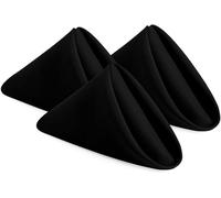 Utopia Home Black Cloth Napkins (12 Pack, 18x18 Inches), Ideal Dinner Napkins for Party, Wedding and Lunch/Dinner