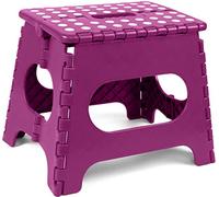 Utopia Home Folding Step Stool 11 Inch, Portable Anti Slip Surface for Kids and Adults, Heavy Duty Folding Stool with Carrying Handle, 300 lbs Load Capacity, Pack of 1, Purple