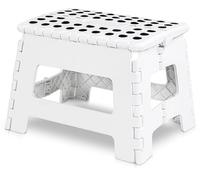 Utopia Home Folding Step Stool 9 Inch, Portable Anti Slip Surface for Kids and Adults, Heavy Duty Folding Stool with Carrying Handle, 300 lbs Load Capacity, Pack of 12, White