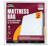 Utopia Home Queen Size Mattress Bag for Moving (2 Pack), 4 Mil Heavy Duty Plastic Storage Bag, Mattress Insert Cover Fits Mattresses up to 14 Inches