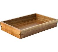 Utopia JMP830 Acacia Serving Box, Wood Presentation, 9.5" x 6.5", 24 cm x 16 cm (Pack of 6)