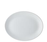 Utopia K112124 Titan Oval Plate, 9.5", 24 cm (Pack of 24) | Vitrified hotelware ceramic resists chipping in busy commercial kitchens; microwave and dishwasher safe.