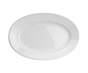 Utopia K112131 Titan Oval Plate, 12", 30 cm (Pack of 6) | Chip-resistant vitrified glaze ensures heavy-duty commercial durability, with a stackable design for easy kitchen storage.