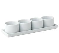 Utopia K90050 Titan Gourmet 4 Round Bowls and Tray, 9" x 2.75", 24.5 cm x 7 cm, 2 oz., 6 cL (Pack of 6)