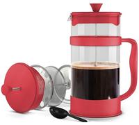 Utopia Kitchen 34 Ounce 1 Liter French Press Coffee Maker, Tea Maker, Travel Coffee Presses, Heat Resistant Thickened Borosilicate Coffee Pot for Camping Travel Gifts, Red Pack of 1