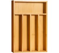 Utopia Kitchen Bamboo Silverware Organizer - 5 Compartment Drawer Organizer