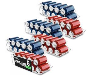 Utopia Kitchen Can Organizer (Pack of 6) - Soda & Food Can Storage, Clear Plastic, Fridge & Pantry Organizer