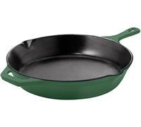 Utopia Kitchen Cast Iron Frying Pan 10.25 Inch, Cast Iron Chefs Pan, Pre Seasoned Skillet, Safe Grill Cookware for Indoor & Outdoor Use, Green