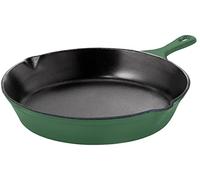 Utopia Kitchen Cast Iron Frying Pan 8 Inch, Cast Iron Chefs Pan, Pre Seasoned Skillet, Safe Grill Cookware for Indoor & Outdoor Use, Green