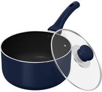 Utopia Kitchen Detachable handle Nonstick Saucepan with Glass Lid, Multipurpose Use for Home, Kitchen or Restaurant (Midnight Blue)