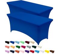 Utopia Kitchen Elastane Tablecloth Tight Fit Washable and Wrinkle Resistant Rectangular Patio Table Cover for Event, Wedding, Banquet and Party, 122 x 76 x 76 cm (L x W x H), 122 cm,