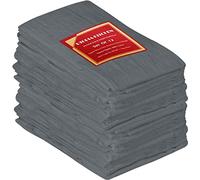 Utopia Kitchen Flour Sack Tea Towels, Pack of 12 Cotton Kitchen Towels - Kitchen Towel 28" x 28" (Light Grey)