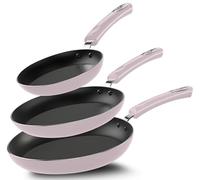Utopia Kitchen Nonstick Cookware 3 Piece Set, Non-Stick Frying Pans with Induction Bottom, 8, 9.5 & 11 Inches Frying Pans with Bakelite Handles, PFOA Free, Purple & Black
