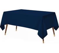 Utopia Kitchen Rectangle Table Cloth 1 Pack(90x132 Inches, Navy), Tablecloth Machine Washable, Polyester Table Cover for Dining, Buffet Parties, Picnics, Events, Weddings and Restaurants