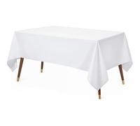 Utopia Kitchen Rectangle Table Cloth 1 Pack, Tablecloth Machine Washable, Polyester Table Cover for Dining, Buffet Parties, Picnics, Events, Weddings and Restaurants (52x70 Inches, White)