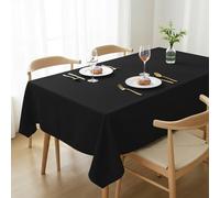 Utopia Kitchen Rectangle Tablecloth 150x300 cm - Black Table Cover Machine Washable Table Cloth Perfect for Parties, Weddings and Festivals (59x118 inches)