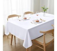 Utopia Kitchen Rectangle Tablecloth 150x300 cm - White Table Cover Machine Washable Table Cloth Perfect for Parties, Weddings and Festivals (59x118 inches)