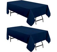 Utopia Kitchen Rectangle Tablecloth 152x213cm - Navy Table Cover Machine Washable Table Cloth Perfect for Parties, Weddings and Festivals (60x84 inches)