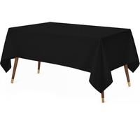 Utopia Kitchen Rectangle Tablecloth 228x336cm - Black Table Cover Machine Washable Table Cloth Perfect for Parties, Weddings and Festivals (90x132 inches)