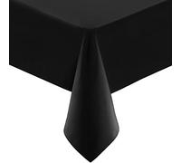 Utopia Kitchen Rectangle Tablecloth 228x336cm - Black Table Cover Machine Washable Table Cloth Perfect for Parties, Weddings and Festivals (90x132 inches)