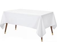 Utopia Kitchen Rectangle Tablecloth - Table Cover Machine Washable Table Cloth Perfect for Parties, Weddings and Festivals (White, 60x102 inches)