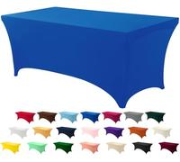 Utopia Kitchen Spandex Table Cloth 1 Pack [6FT, Blue] Tight, Fitted, Washable and Wrinkle Resistant Stretch Rectangular Patio Table Cover for Event, Wedding, Banquet & Parties [183Lx76Wx76H] cm