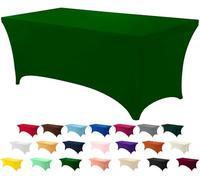 Utopia Kitchen Spandex Table Cloth 1 Pack [6FT, Emerald Green] Fitted, Washable and Wrinkle Resistant Stretch Rectangular Patio Table Cover for Event, Wedding, Banquet & Parties [183Lx76Wx76H] cm